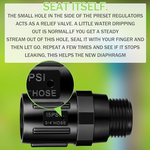 Pcs Drip Irrigation Pressure Regulator/4″ Female Hose Thread x/4″ 15 Psi 3