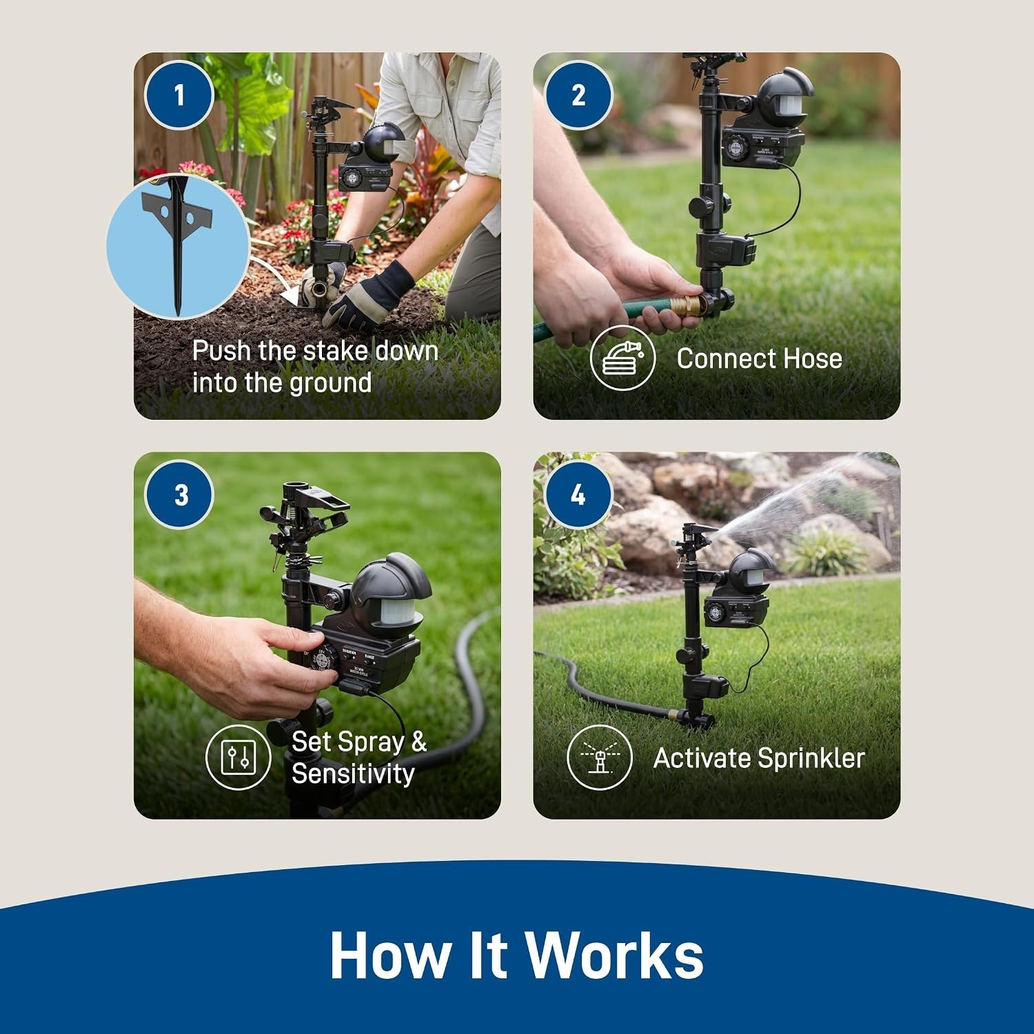 Orbit 62100 Yard Enforcer Motion-Activated Sprinkler Outdoor Animal Repeller