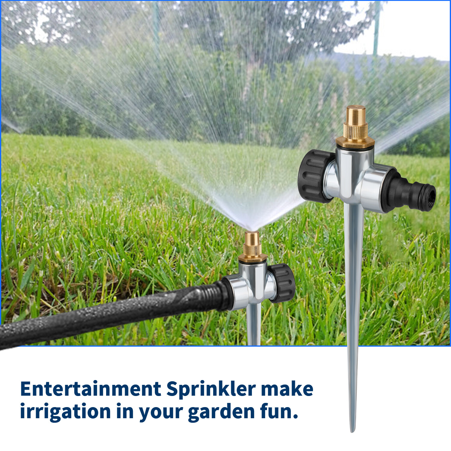 Garden Lawn Brass Water Sprinkler Water Hose Connect Faucet Head Adapter