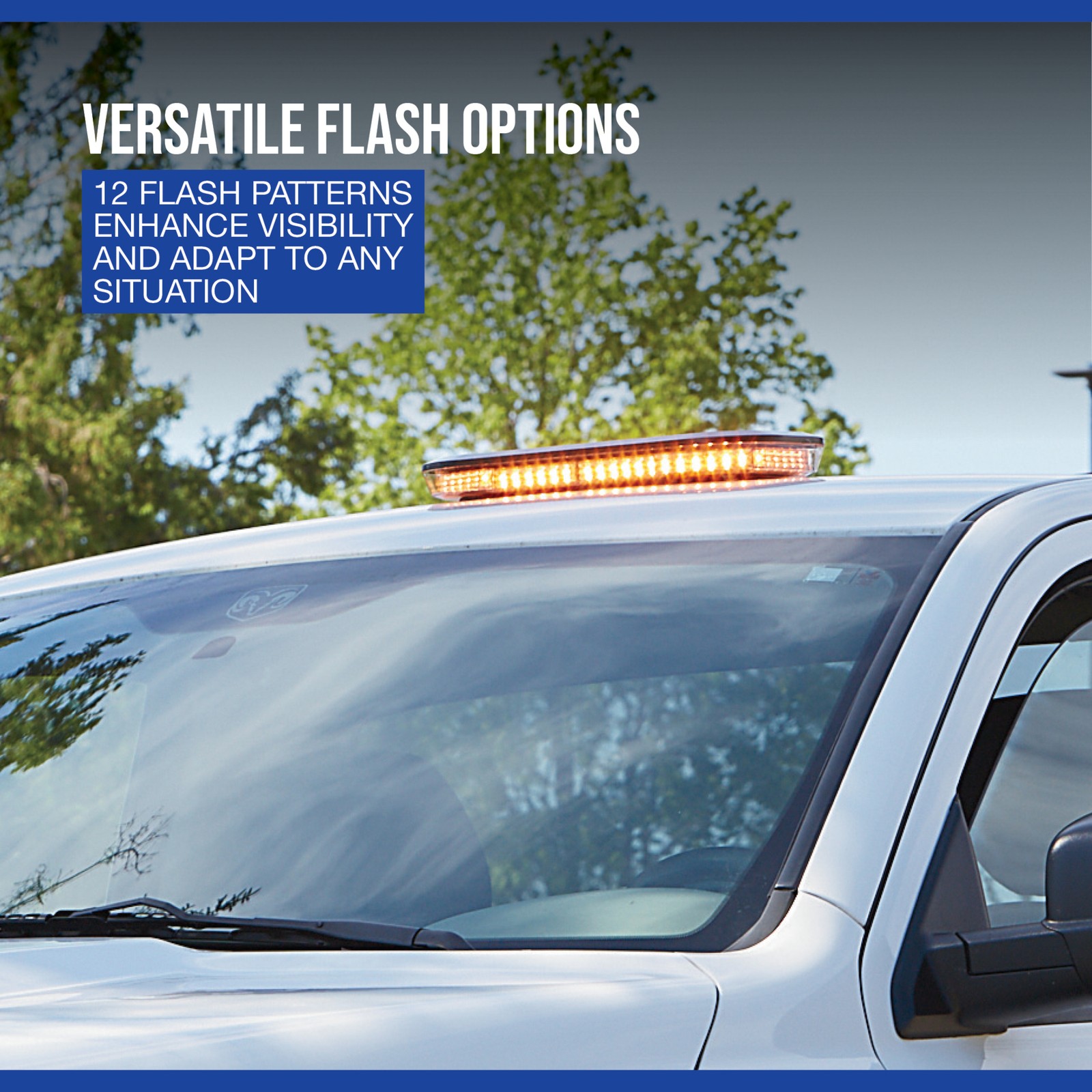 Strongway LED Warning Light Bar with Magnetic Base, 17in., 60 Watts, Clear Lens