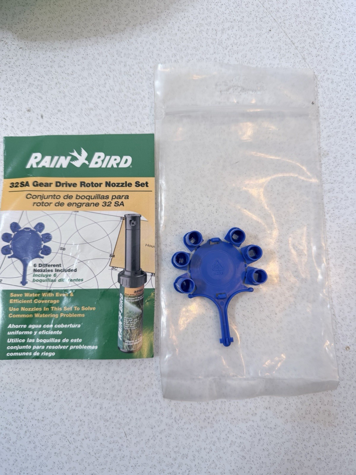 Rain Bird Gear Drive Rotor Nozzle Set 32SA for Sprinkler System