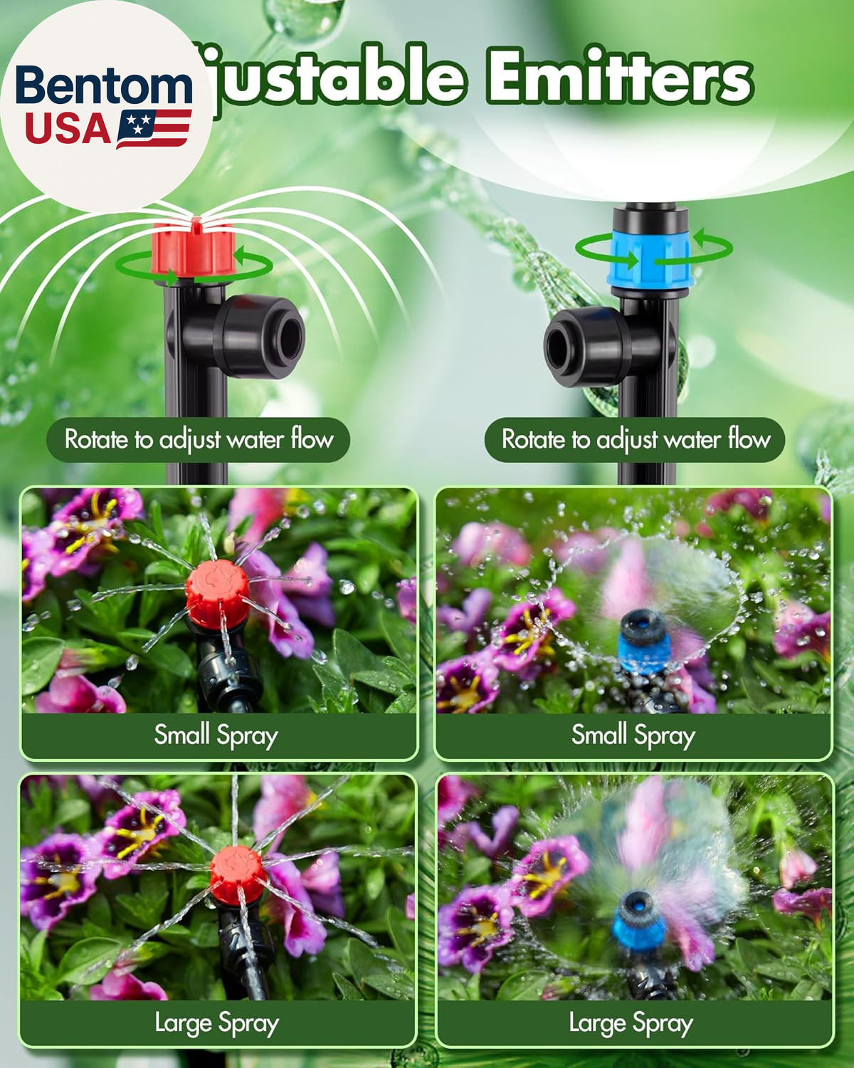 240FT Drip Irrigation System Kits – Automatic Garden Watering Sprinkler with 1/2