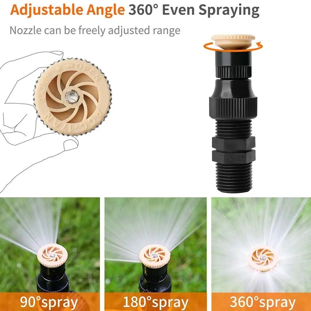 360° Rotation Auto Irrigation System Garden Lawn Sprinkler Patio Save Water NEW