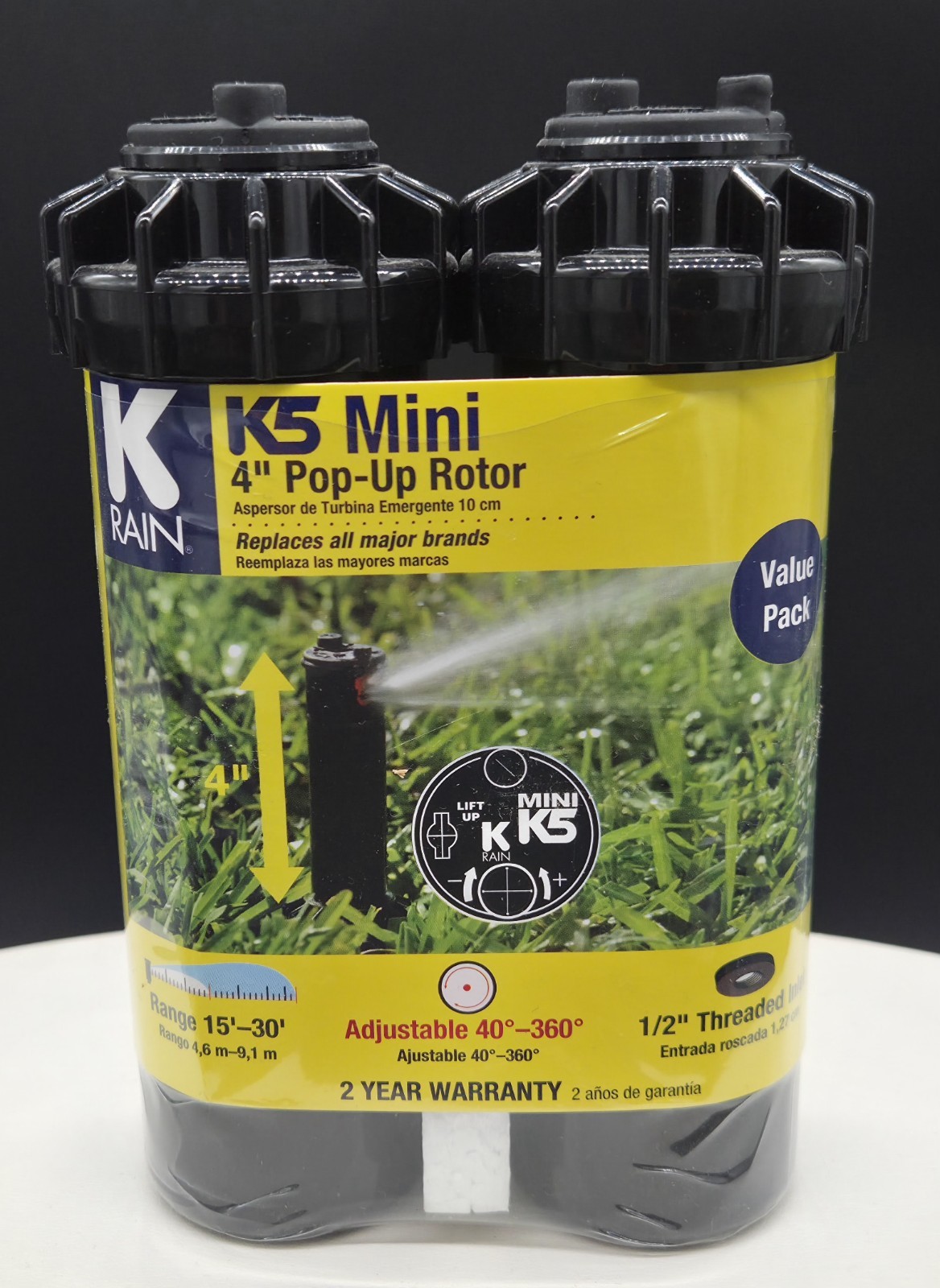 K5 Mini 4 Inch Pop Up Rotor Sprinkler 2 Pack