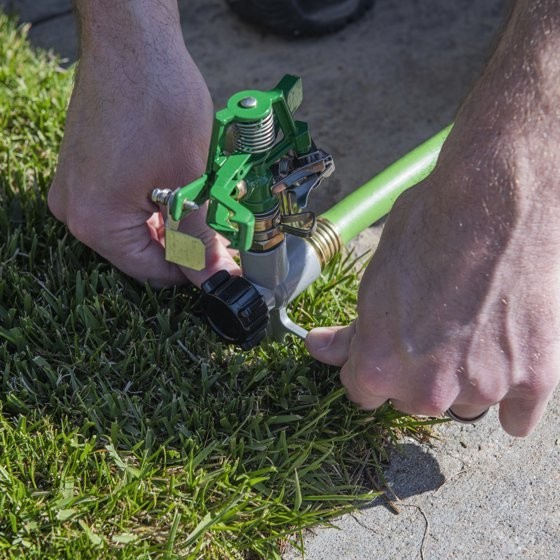 Expert Gardener 5600 sq ft Pulsating Spike Lawn Sprinkler
