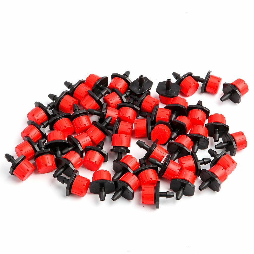 50/100/300X Irrigation Sprinklers Watering Drippers Emitter Drip System On 1/4”