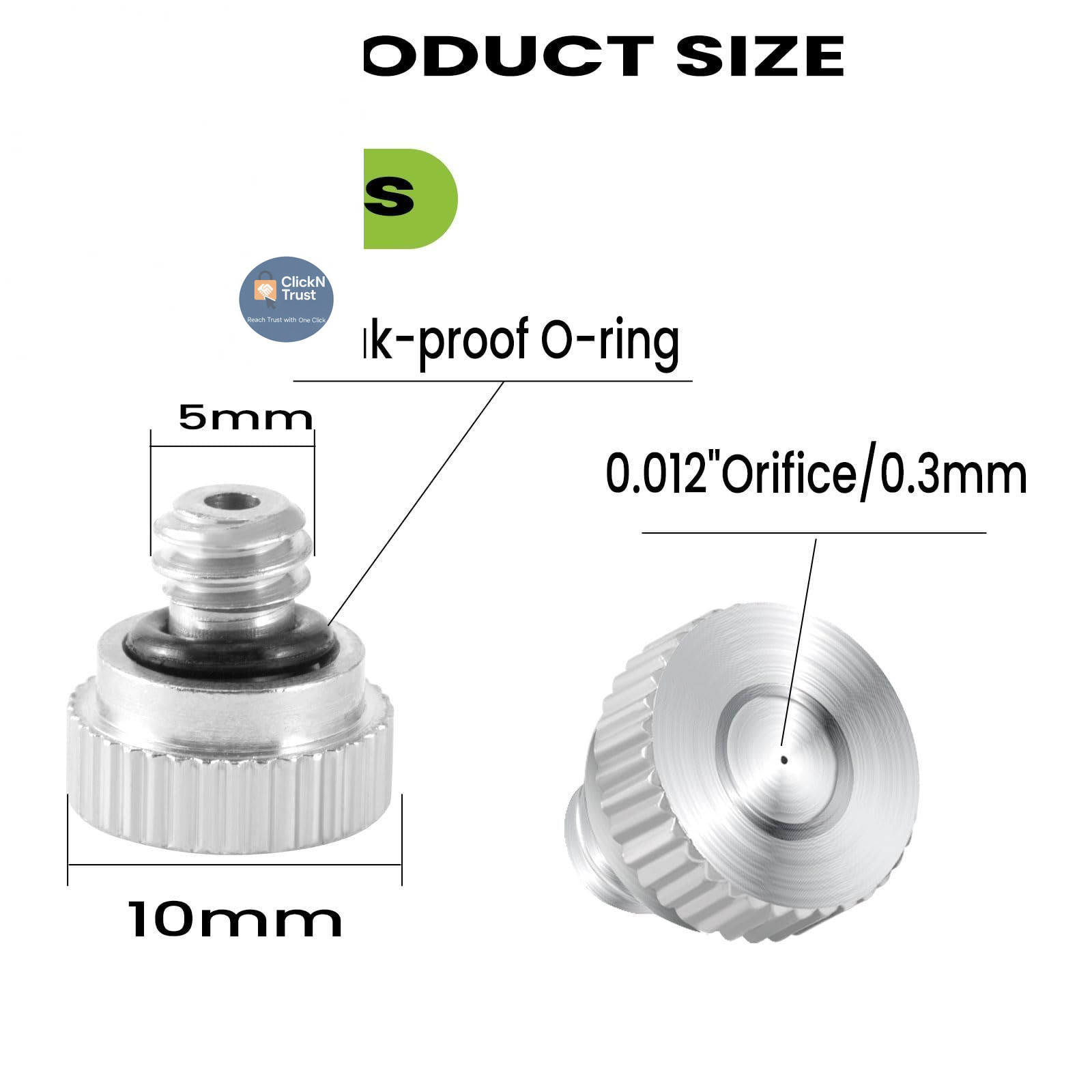 20 Pcs Brass Misting Nozzles for Outdoor Cooling 20