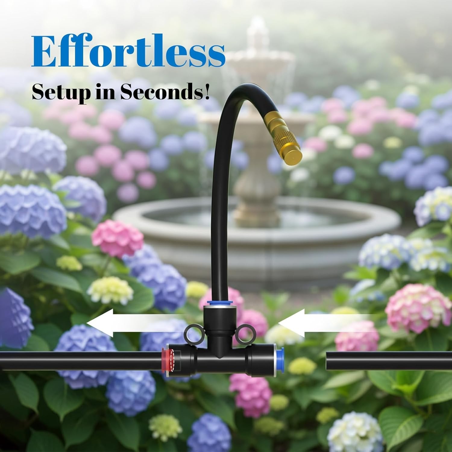 100ft Automatic Garden Drip Irrigation Kit 1/4″ Atomizing Misting Spray Systems