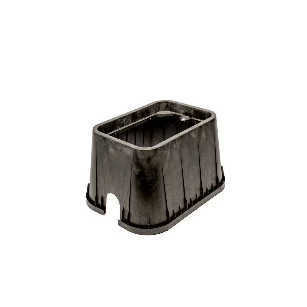 14 In. X 19 In. Rectangular Irrigation Valve Box and Lid, Black Box, Green Lid