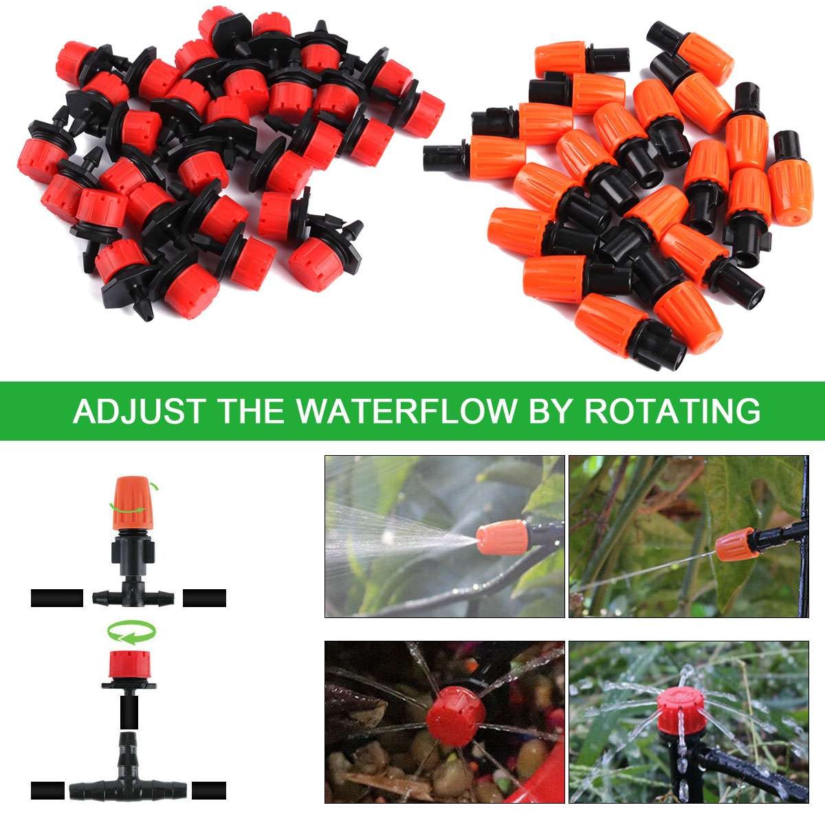 100FT Automatic DIY Drip Irrigation System Plant Self Cool Watering Garden Hose
