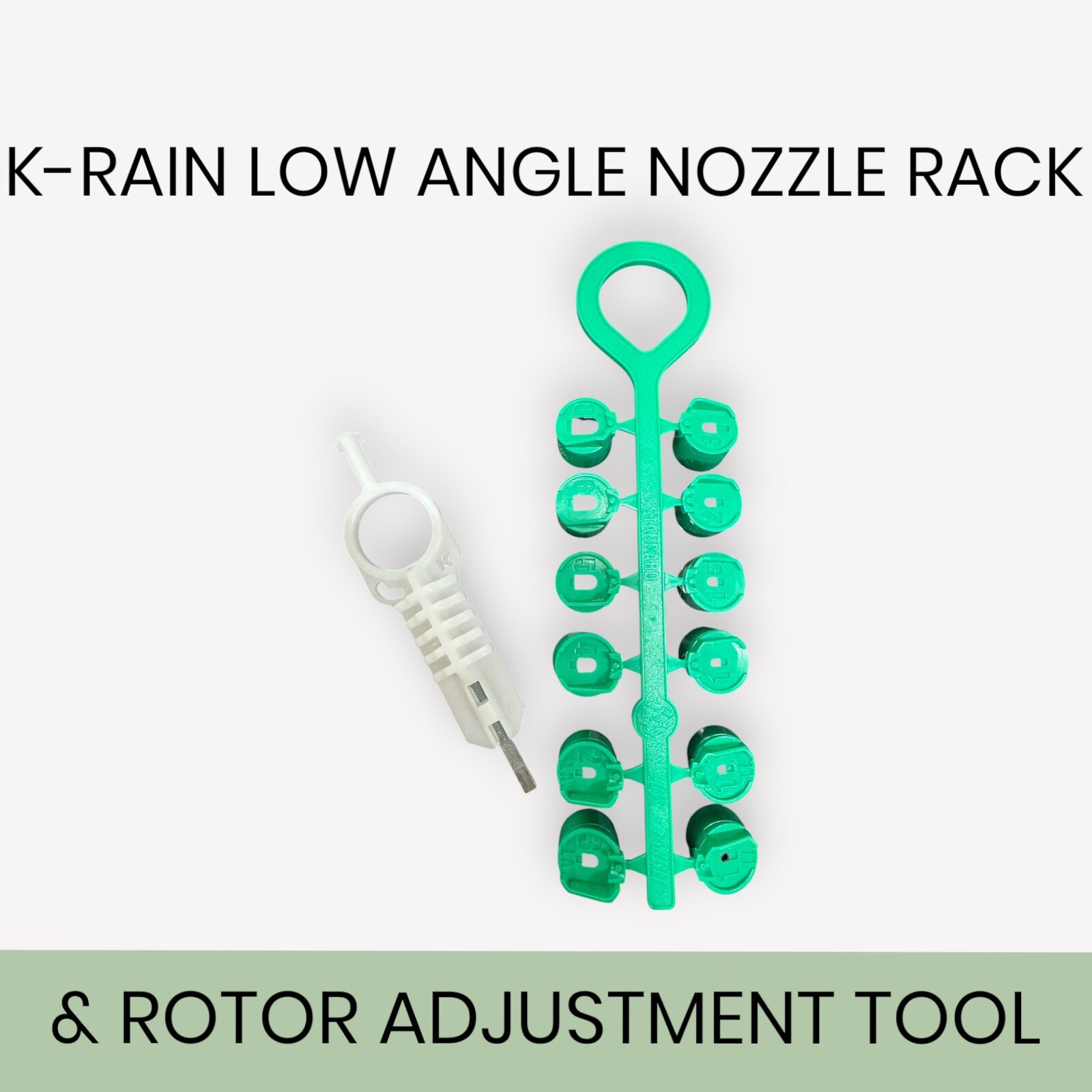 K-Rain Super Pro Green Nozzle Rack Low Angle & Rotor Adjustment Tool Irrigation