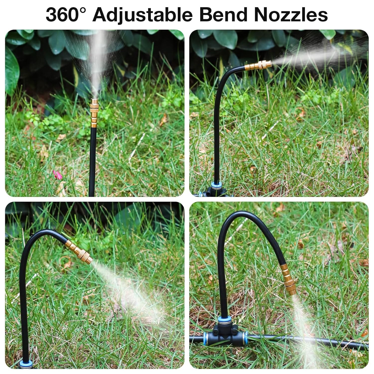Garden Watering Kit 200ft 1/4in MIXC Atomizing Nozzles