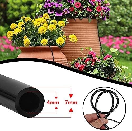 50 PCS Irrigation Drippers Stake Emitter and 100 feet 1/4 inch Tube Hose
