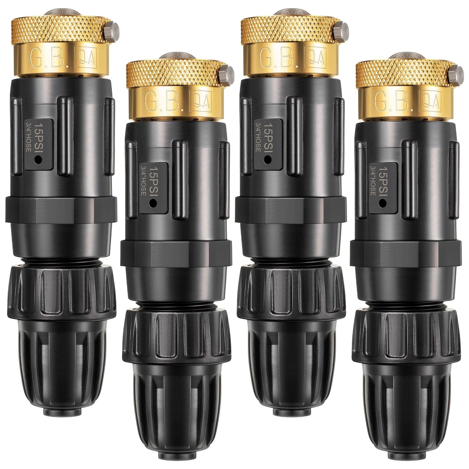 Feekoon 4 Set 15 Psi Drip Irrigation Faucet Adapter Kit 1/2 Tubing To 3/4