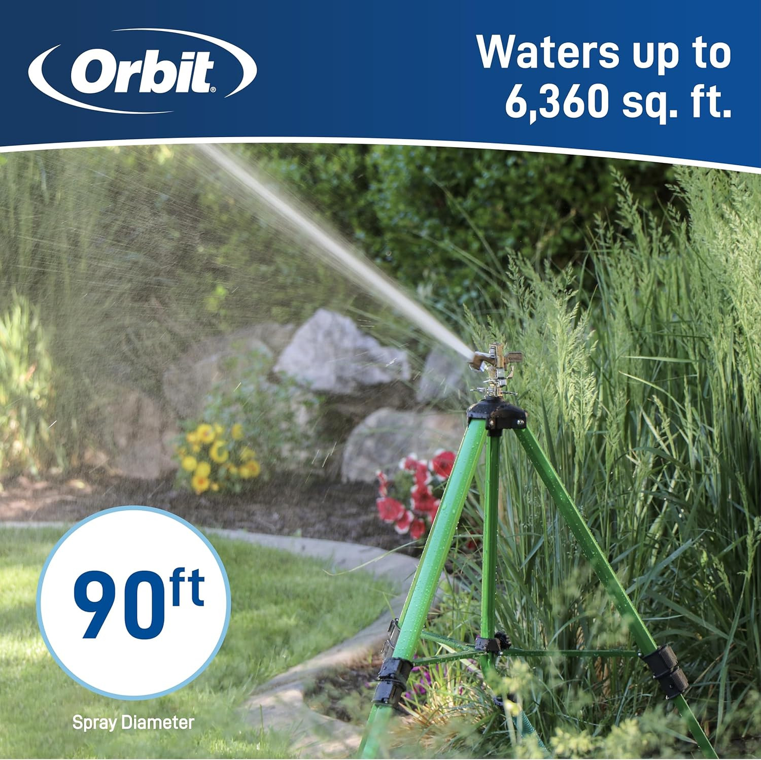 58308Z Brass Impact Sprinkler on Tripod Base – Heavy-Duty Brass Sprinklers on Tr