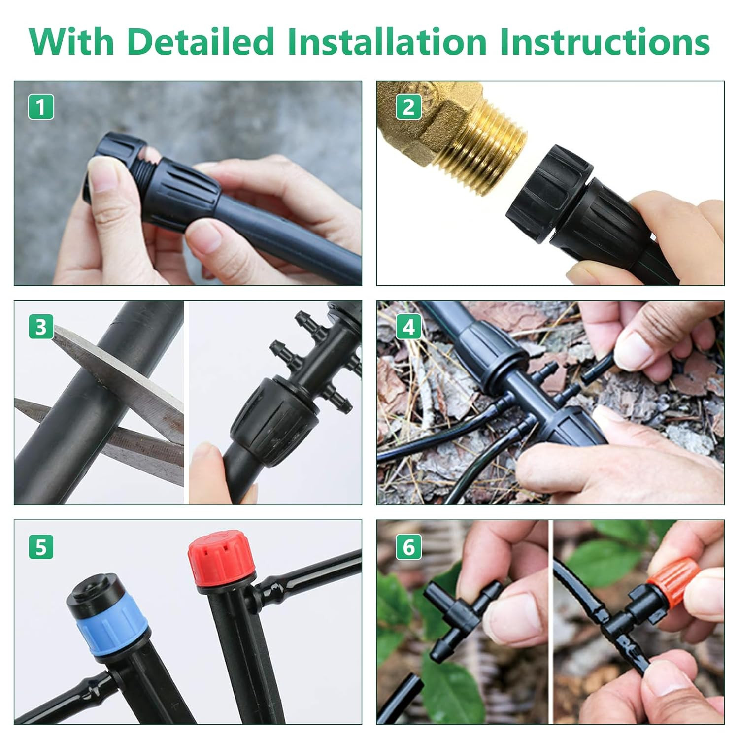 256FT Automatic Drip Irrigation System Kit,Automatic Garden Watering Misting Sys