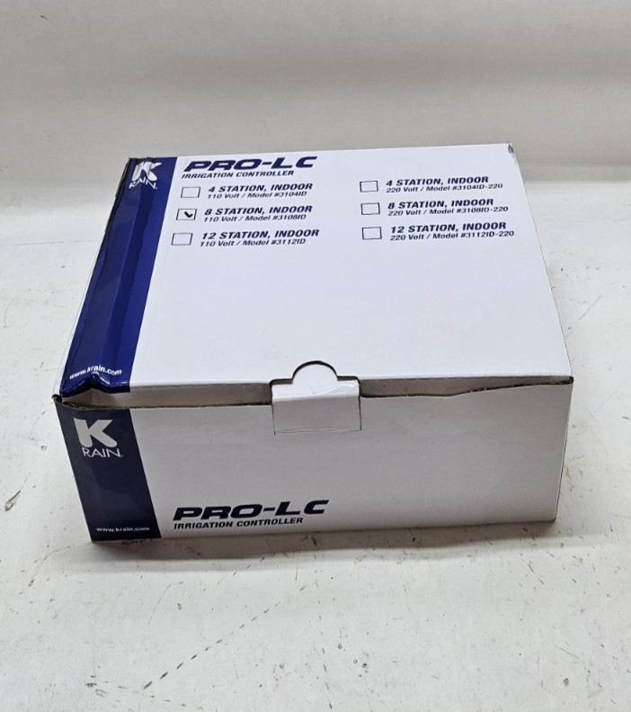 K RAIN PRO-LC 3108ID Model #3108ID Irrigation Controller 8 Station Indoor