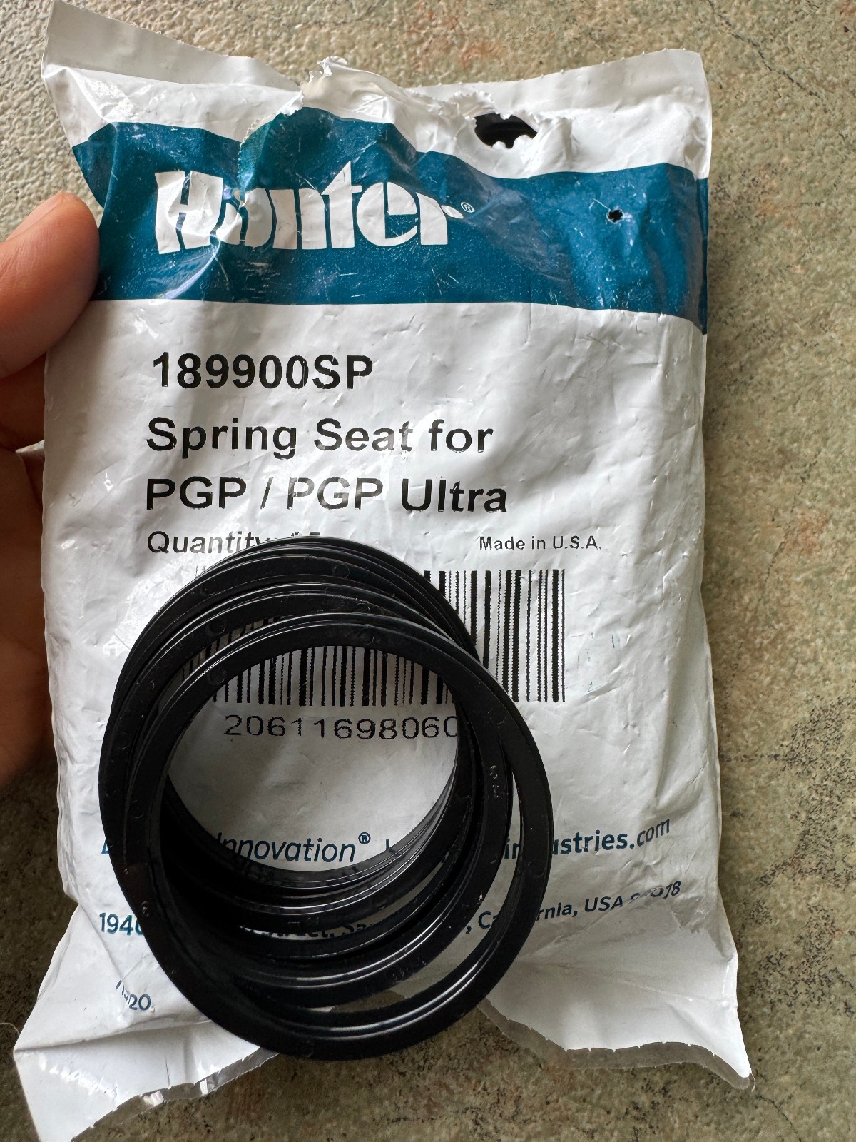 10 Hunter Sprinkler : 5 spring seat 189900 & 5 Riser Seal 181500 for PGP /Ultra