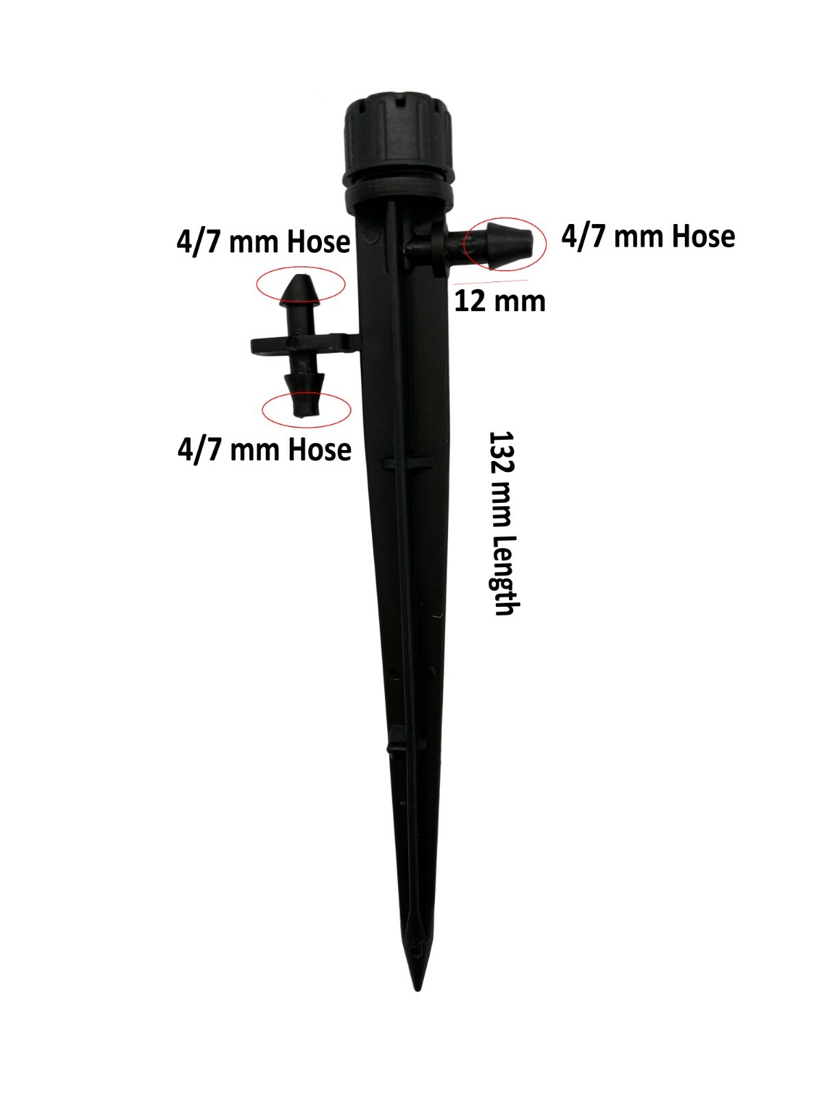 50pcs 360° Adjustable Water Flow Irrigation Drippers Stake Emitter Drip System