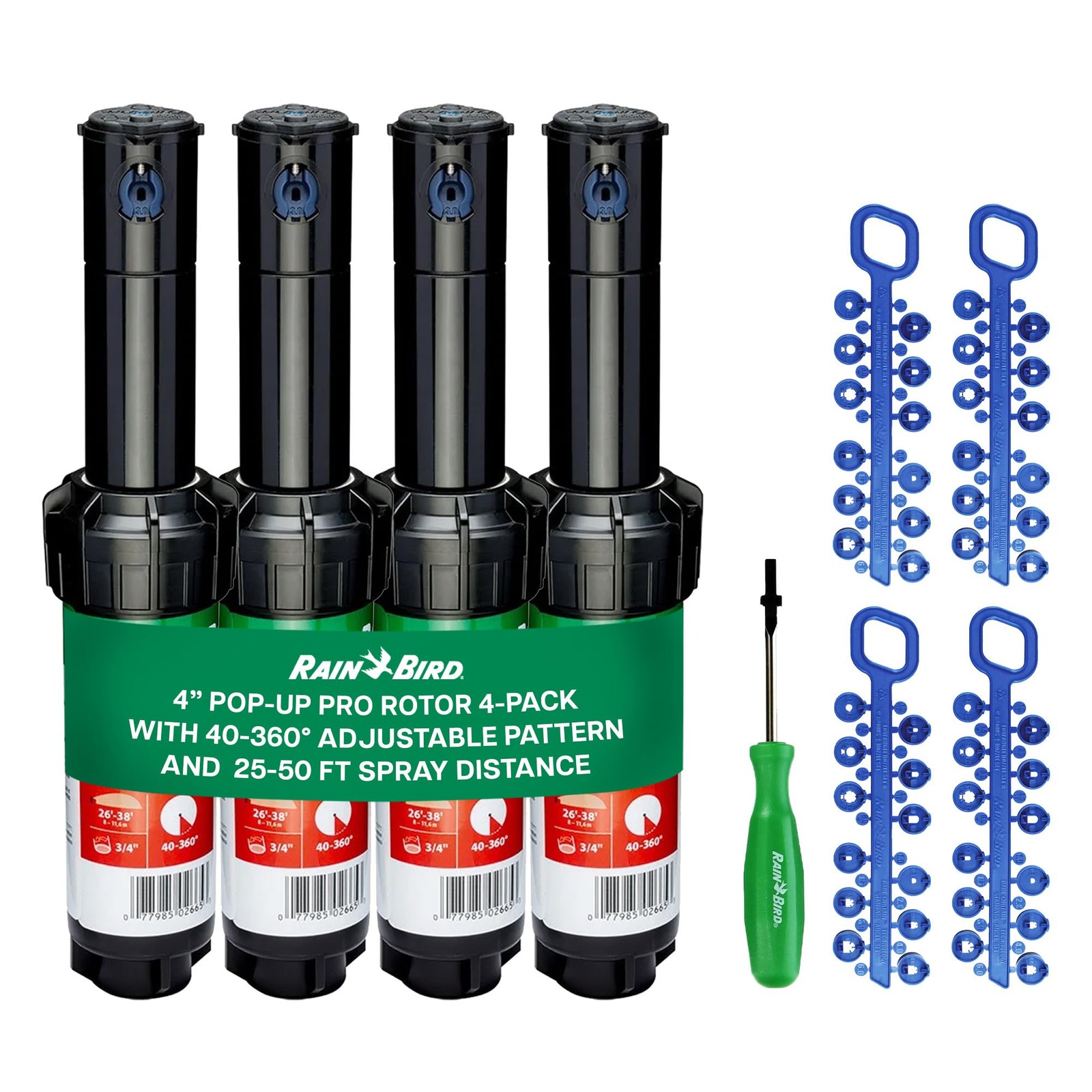 Rain Bird 5000 Rotor with Nozzle Tree 4 Pack 1 X of 4, Black