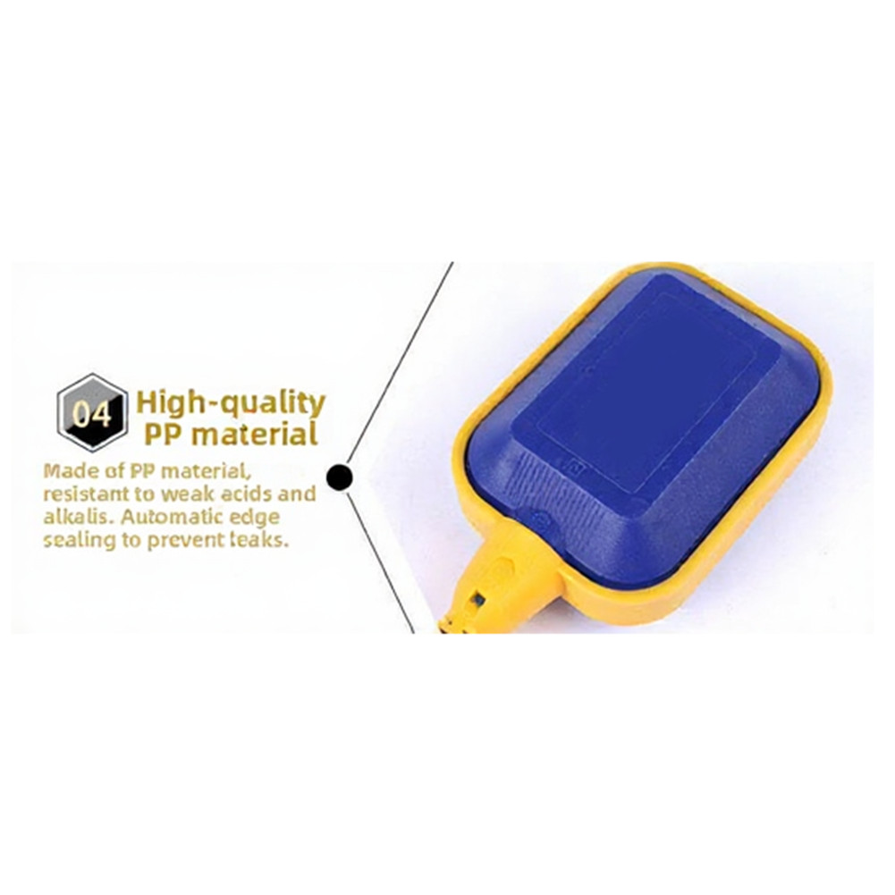 PP Material Water Level Controller with Built-in Float Switch Mechanism