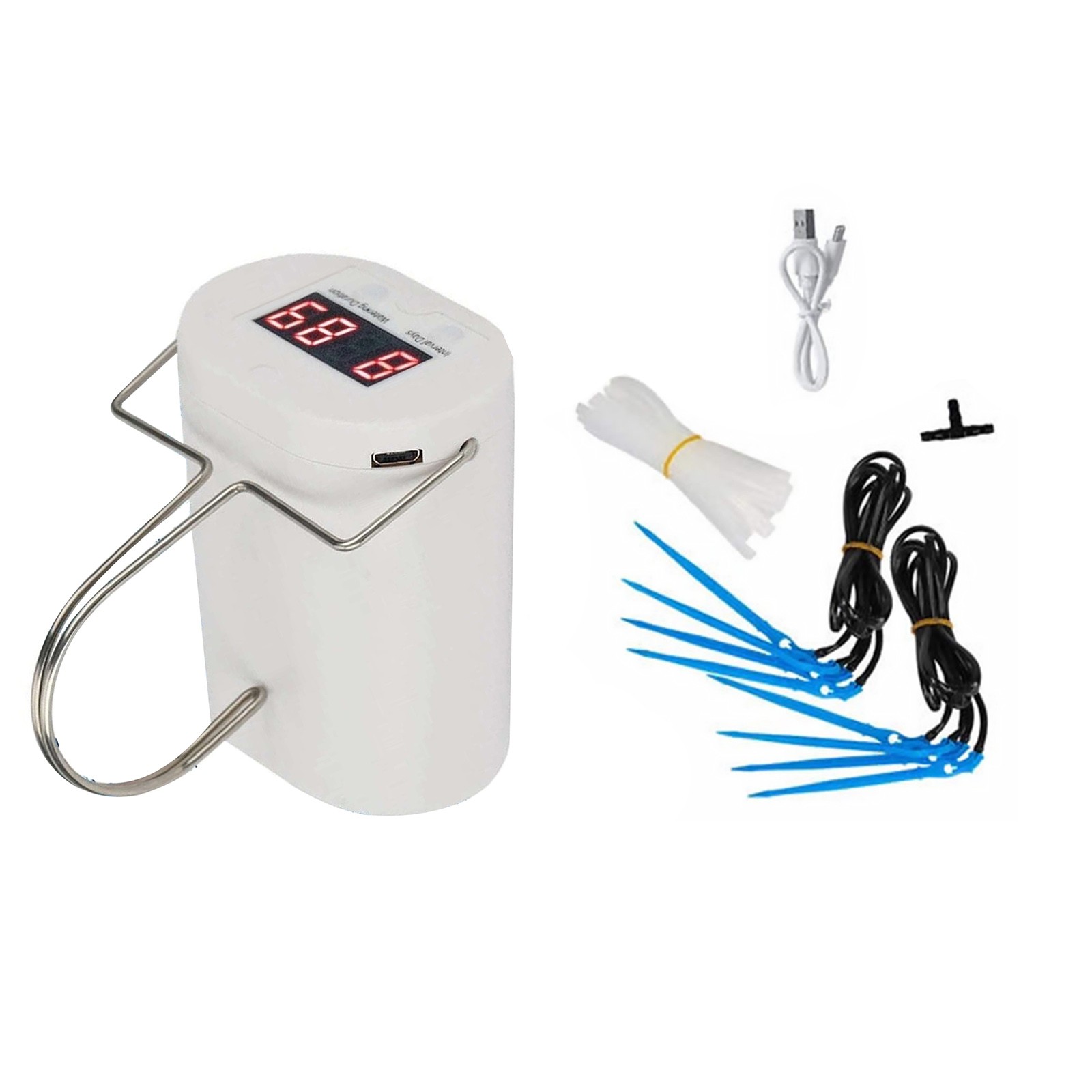 Indoor Plant Watering Kit with USB Cable and 8 Dripping Pipes Installation Tools