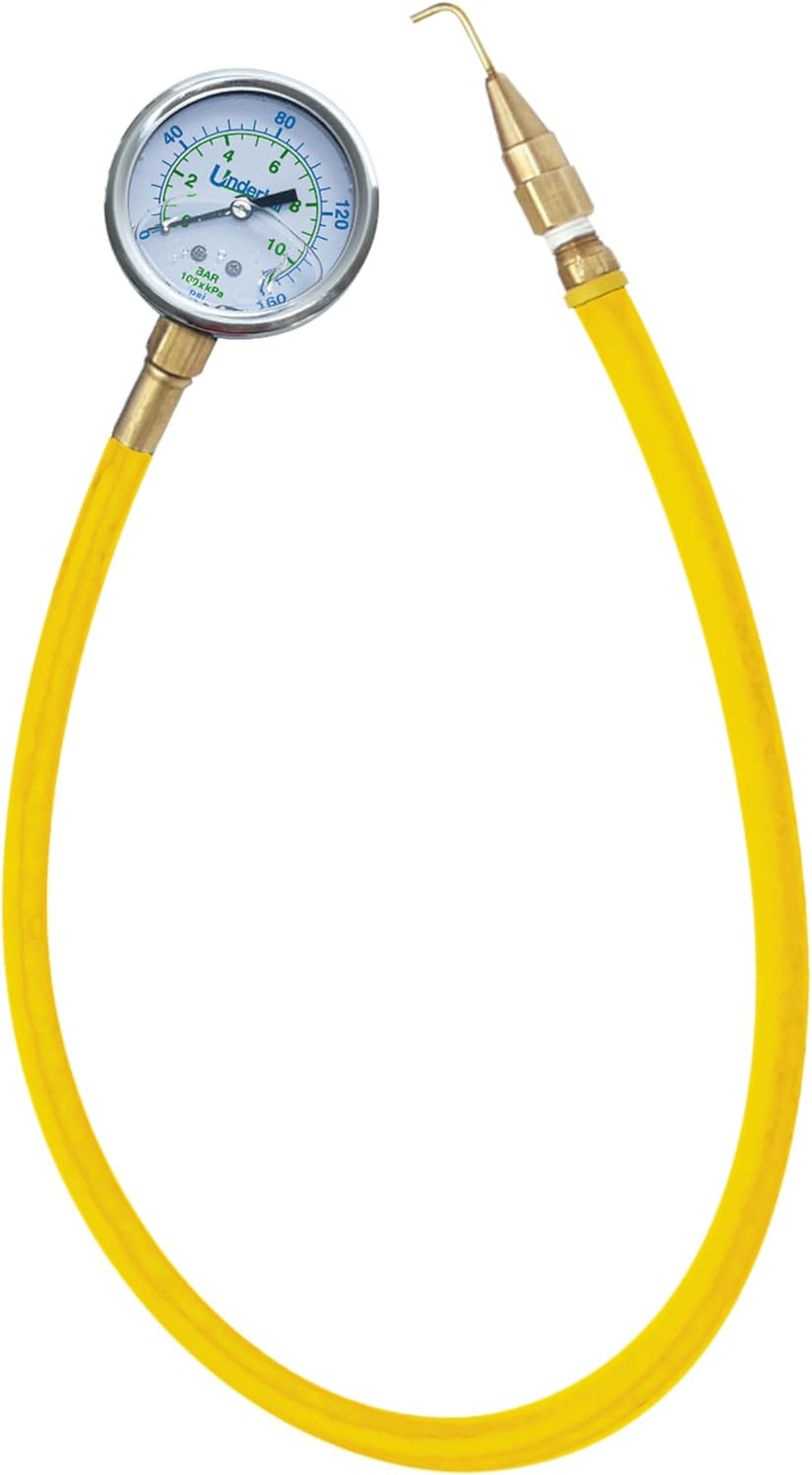Headchecker 160 PSI Water Pressure Gauge with Pitot Tube & 30″ Flex Hose