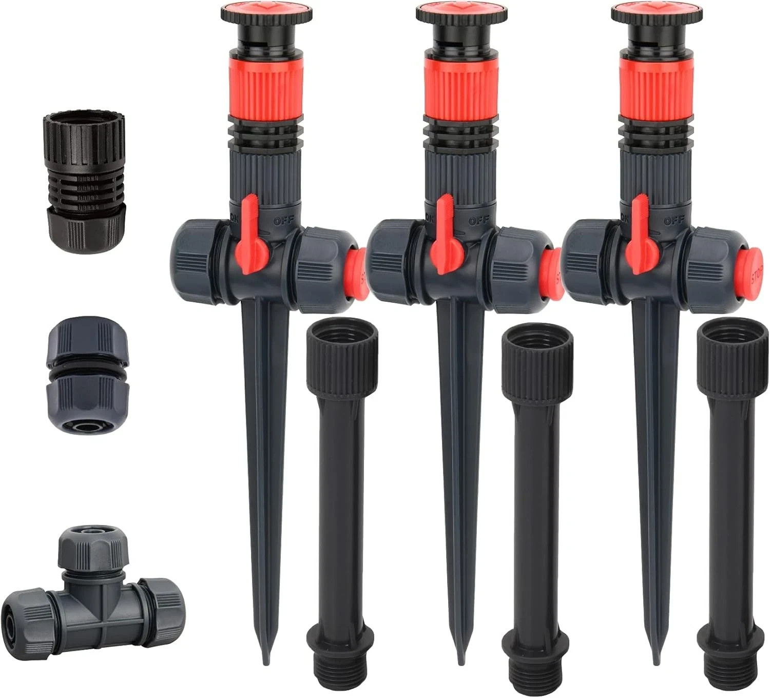 96093 Multi-Adjustable Flex Design Garden Sprinkler with Extension Set, Great fo
