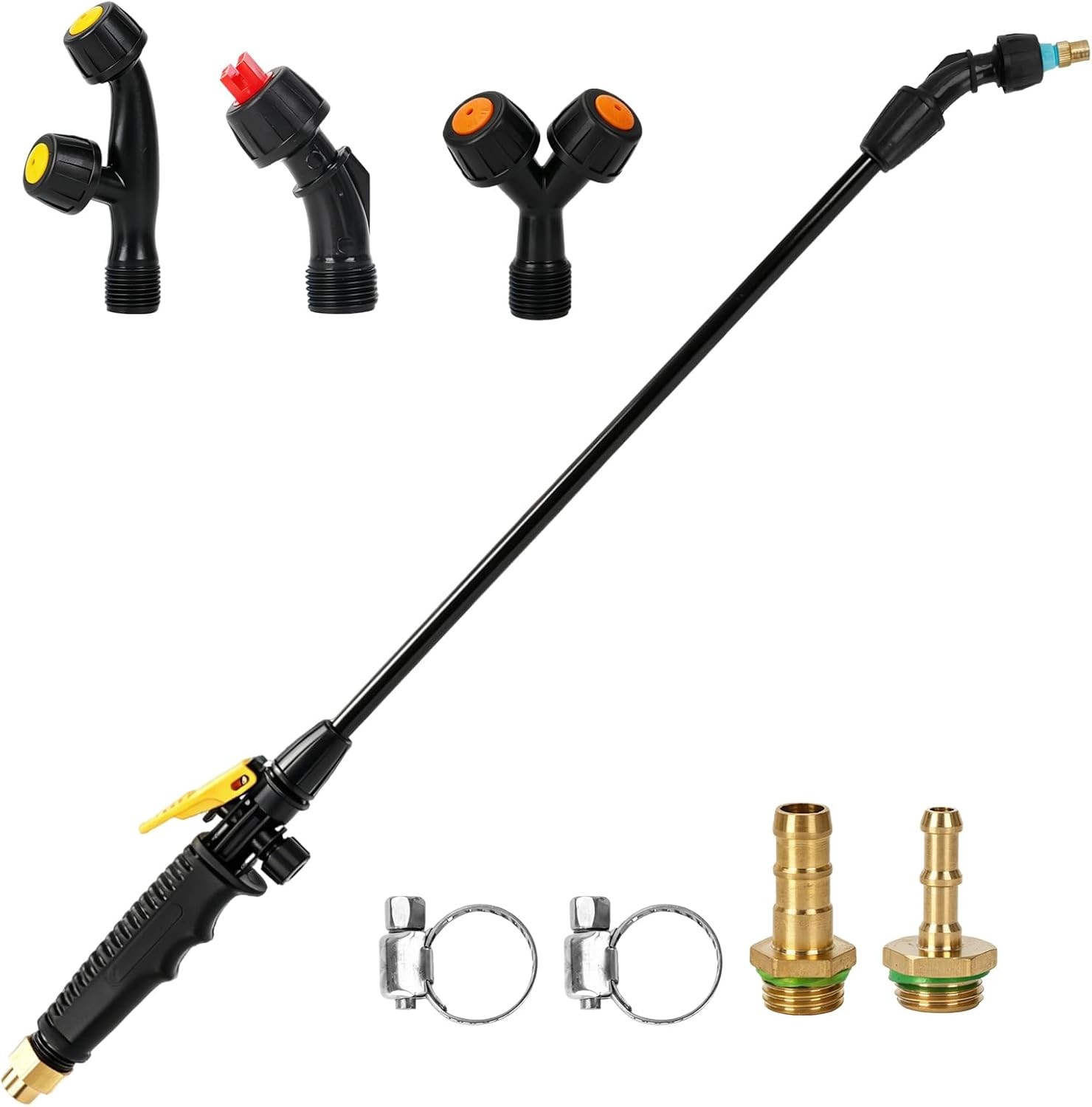 Sprayer Wand Replacement Kit, Acid Resistant Spray Wand with 4 Types Nozzles