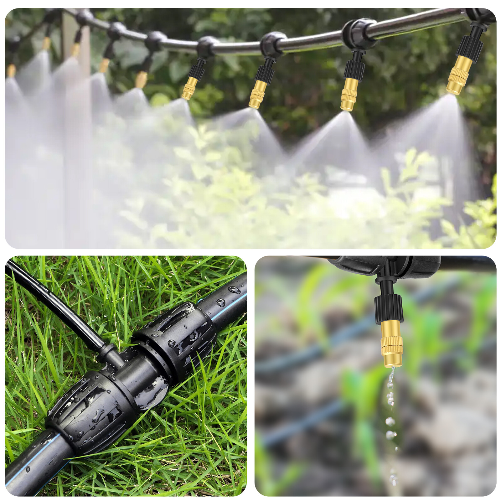 20pcs Outdoor Patio Water Mister Mist Nozzles Misting Cooling System Fan Cooler