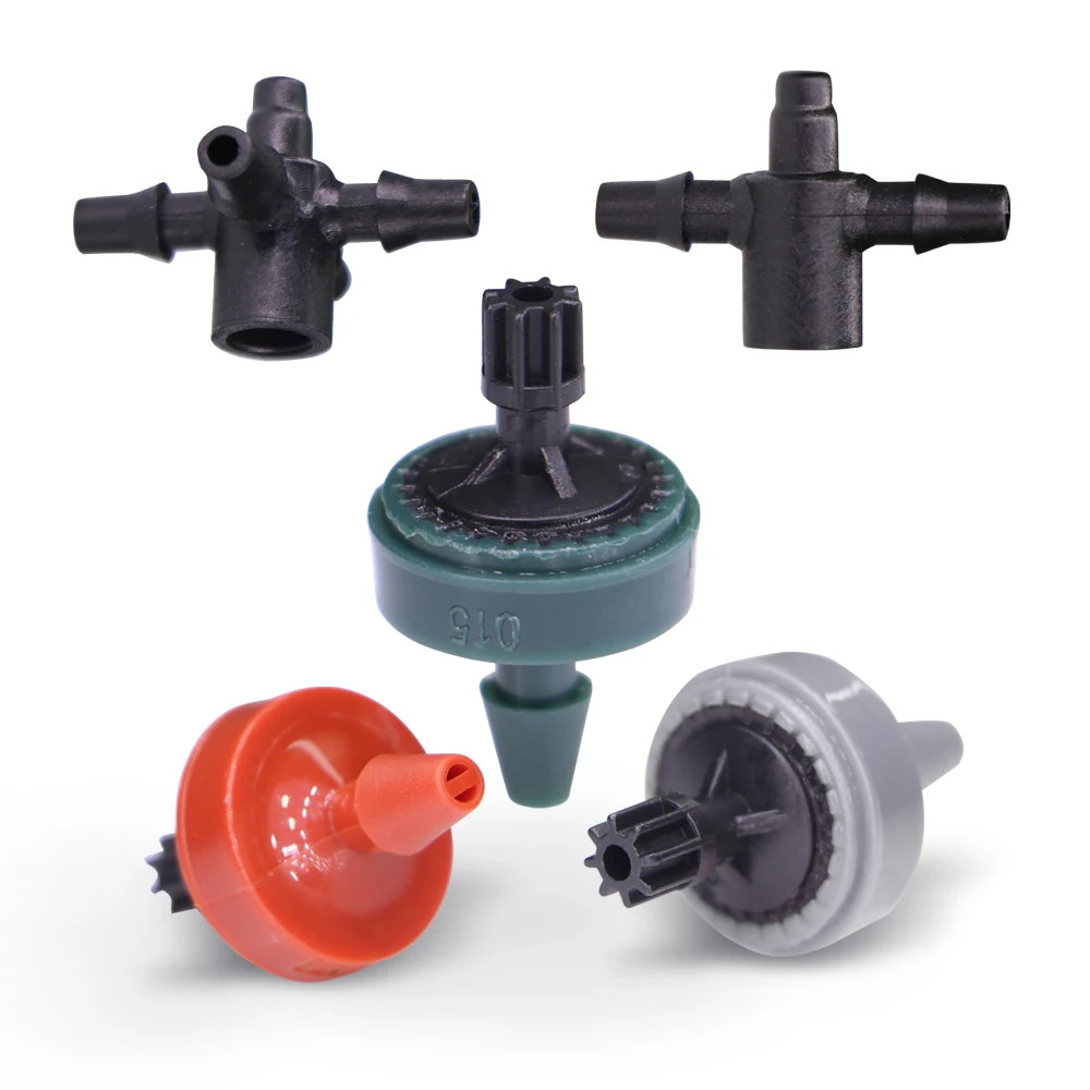 50PCS Agricultural Drip Irrigation Fitting Compensation Dripper 2L 4L 8L Pressur