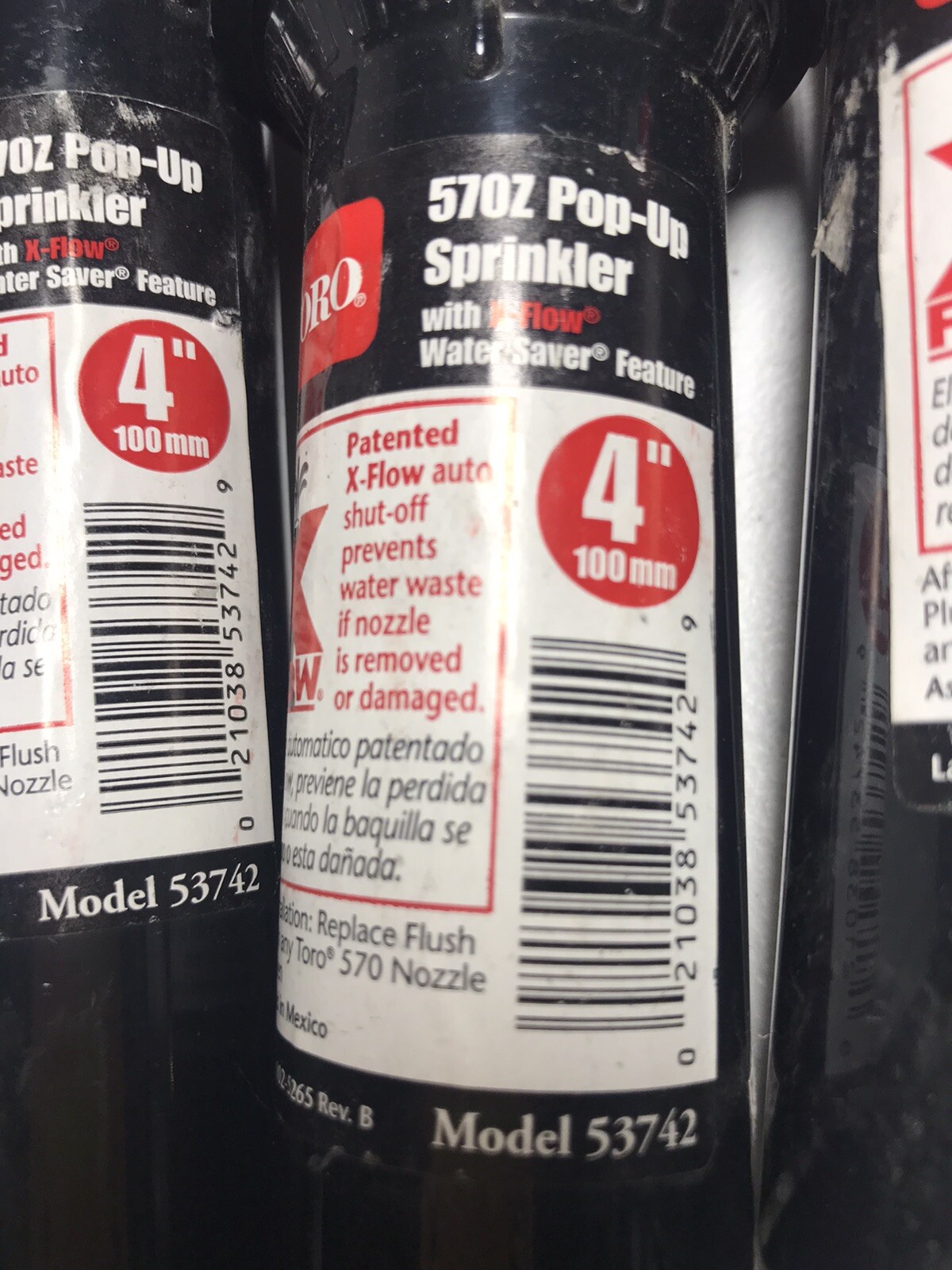 Lot Of 6 Toro 570Z Series 4 in. 100 mm X-Flow Pop-Up Sprinkler Body 53742