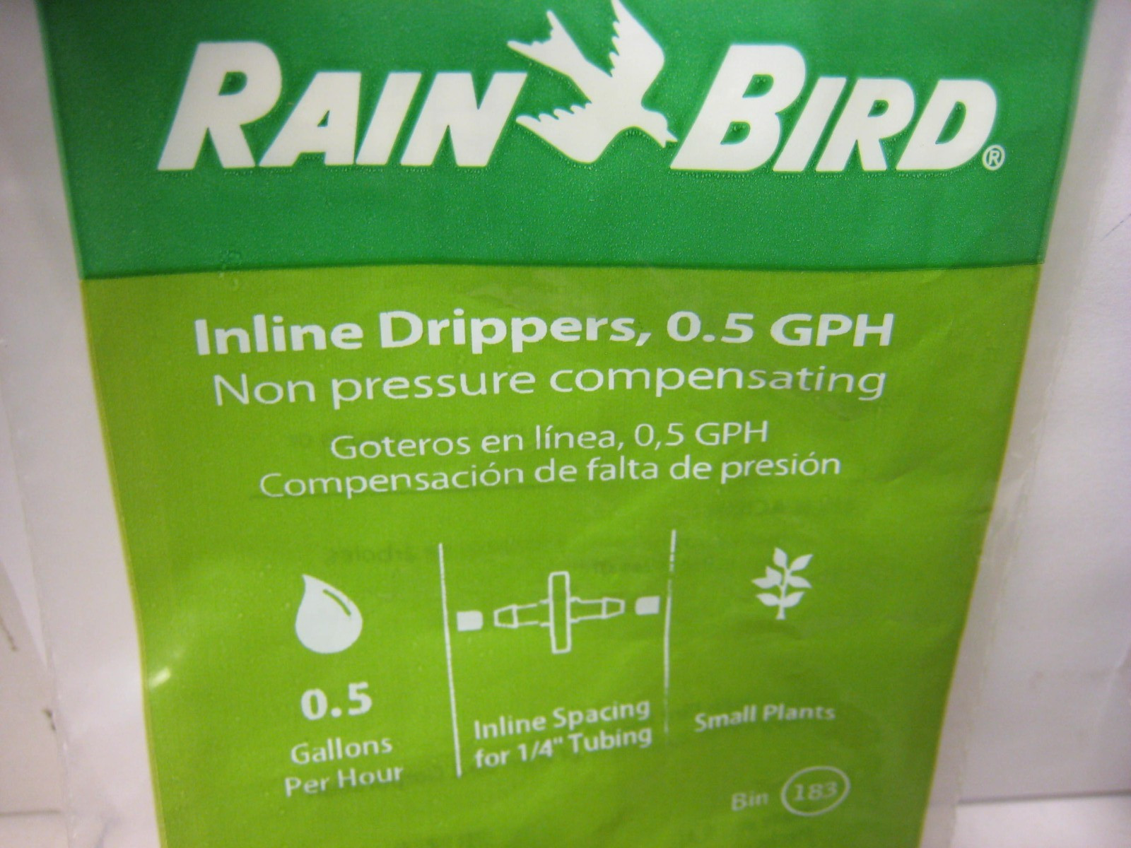 30 Rain Bird Dripper 0.5 GPH ILD0510PKX (3 bags of 10 drippers)