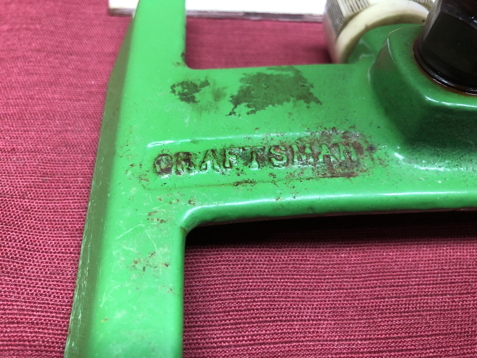 VINTAGE CRAFTSMAN PULSATOR LAWN SPRINKLER BRIGHT GREEN SLED STYLE