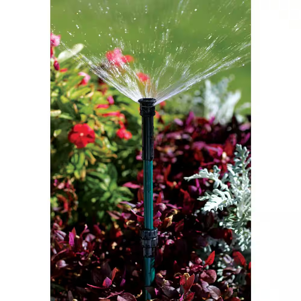 Aluminum Adjustable Height Pressure Regulated Pop-Up Shrub Riser Sprinkler 16 In