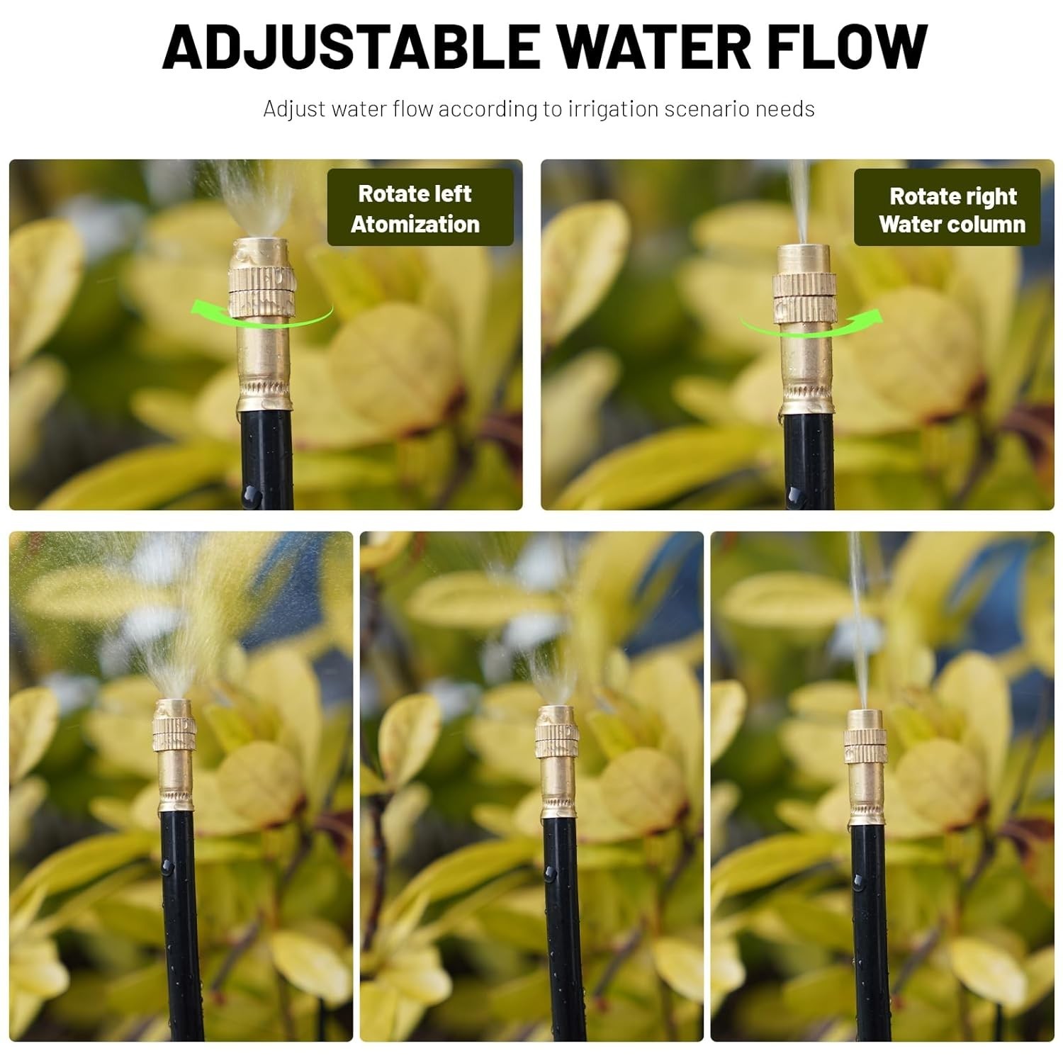 360° Adjustable Drip Irrigation System – 50 FT Garden Watering System with 16 No