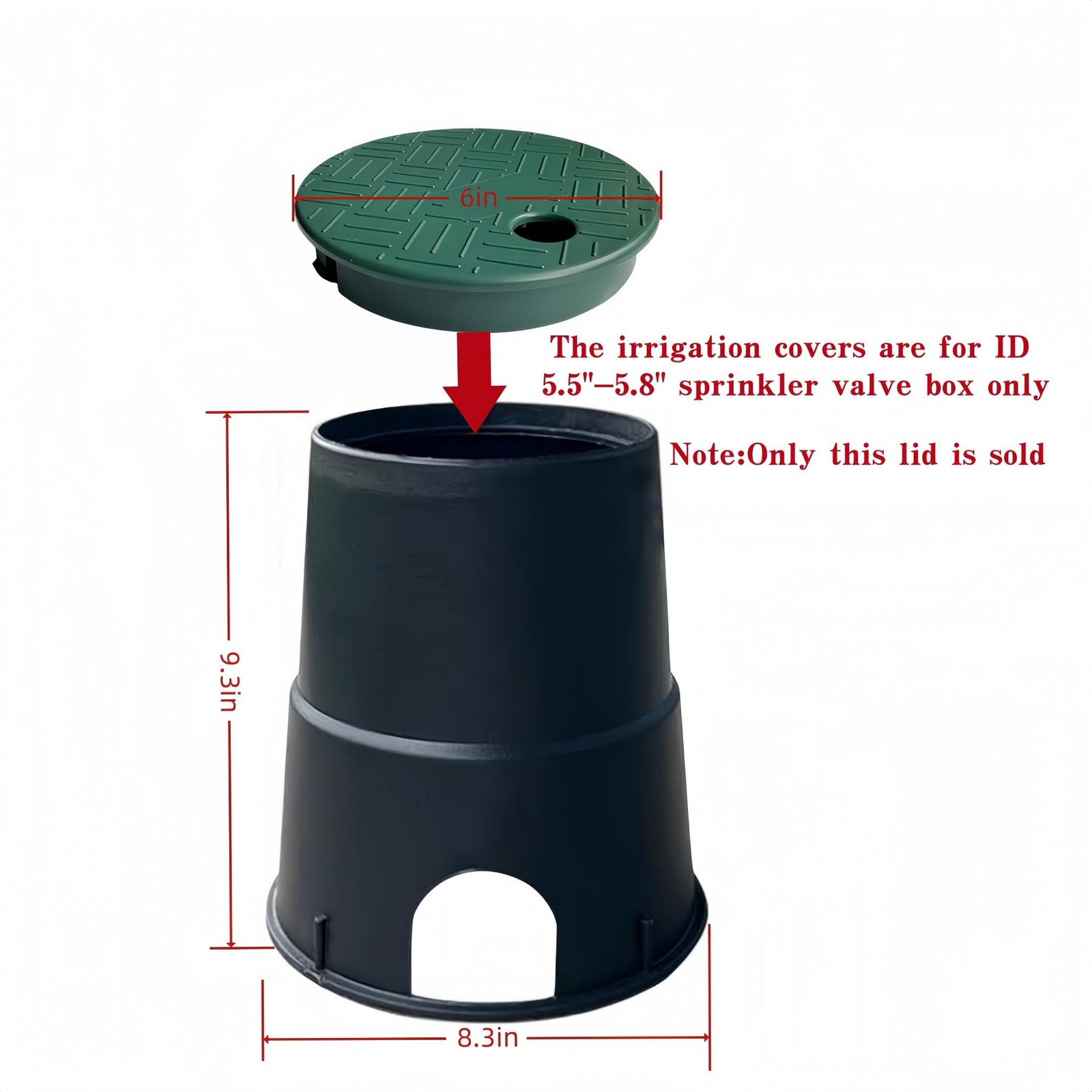 POFUIERKN 4 Pcs Green Plastic Round Irrigation Sprinkler Valve Box Cover, Uni…
