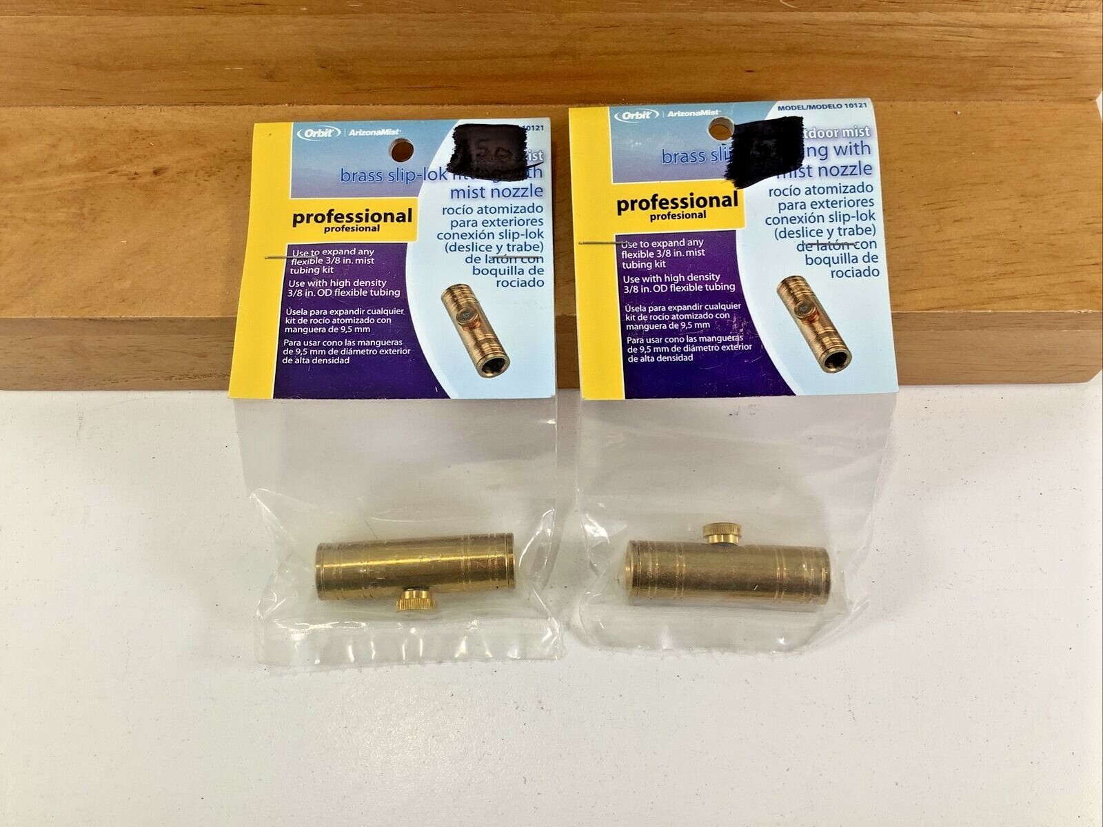 2X Orbit OUTDOOR MIST #10121W Brass Slip Lok Fitting with Mist Nozzle