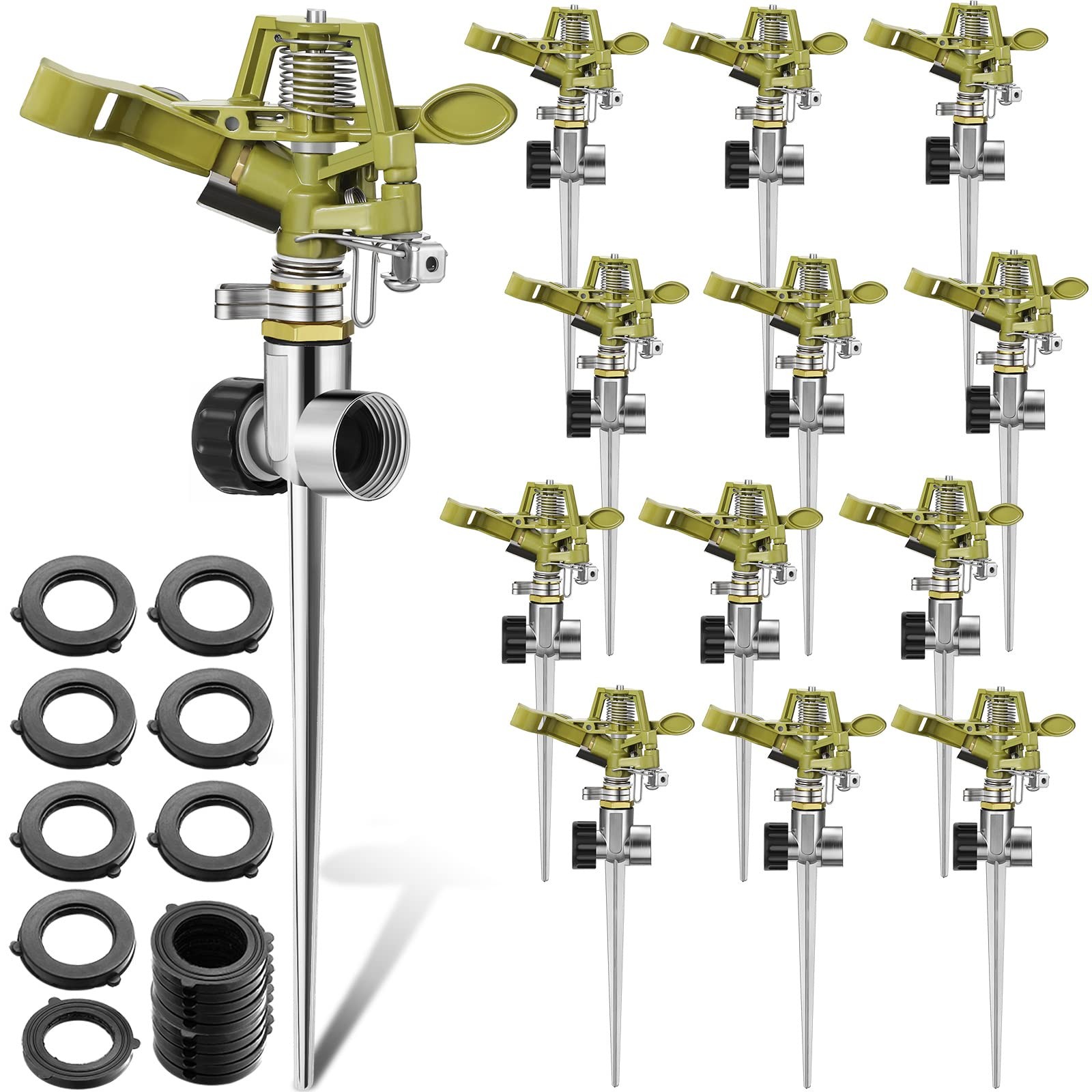 Chengu 4 Set Zinc Alloy Water Sprinklers Heads for Lawns Yard Multicolor