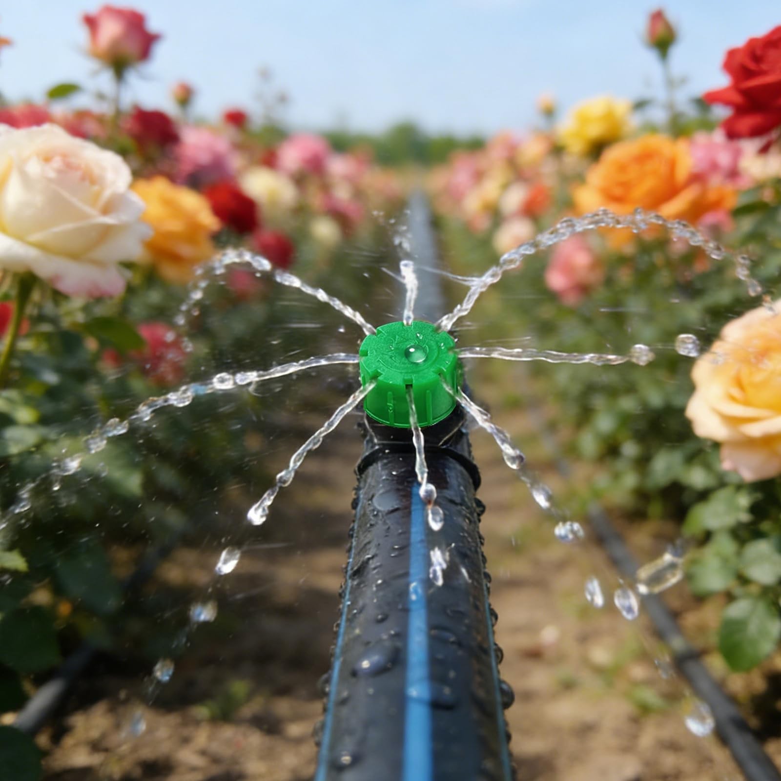 100 Pcs 360 Degree Adjustable Irrigation Drippers Sprinklers 1/4″ Emitters Drip