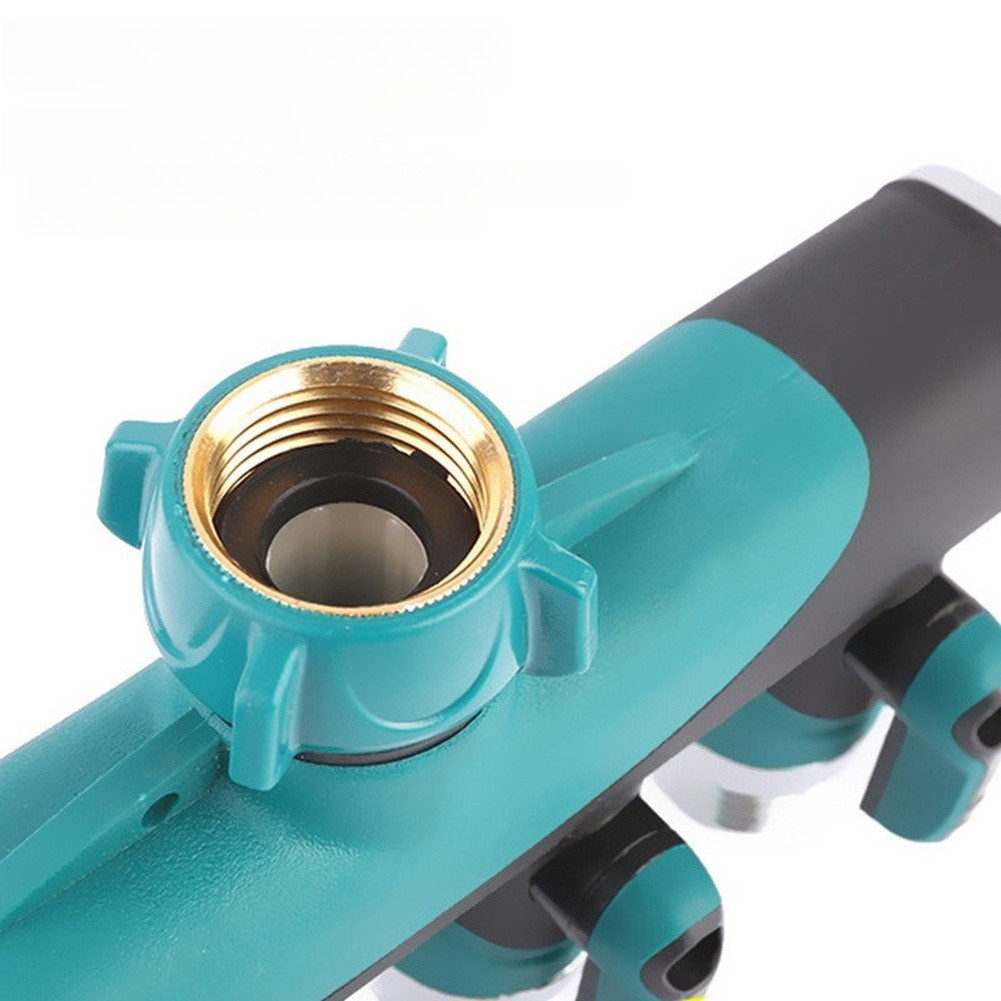4 Way Plastic Hose Manifold with Aluminum Coated Nuts 3/4 Inch Compatibility
