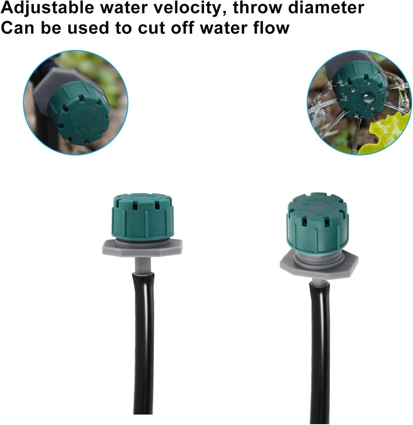 100pcs 360 Degree Drip Irrigation Emitters 1/4 Inch Emitter Dripp